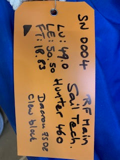 RF Main - Unknown Sailmaker - $450.00 - (Sku=0004, LU=49.0', LE=50.5', FT=18.83', LP=')