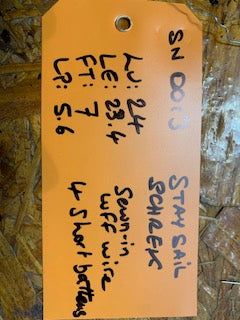 StaySail - Schrek - $225.00 - (Sku=0013, LU=24', LE=23.4', FT=7', LP=5.6')