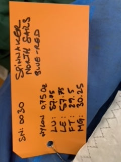 Spinnaker - North Sails - $2,200.00 - (Sku=0030, LU=57.8', LE=57.78', FT=29.5', LP=30.25')