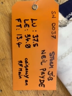 Storm Sail - Neil Pryde - $100.00 - (Sku=0037, LU=37.5', LE=34.0', FT=13.4', LP=')