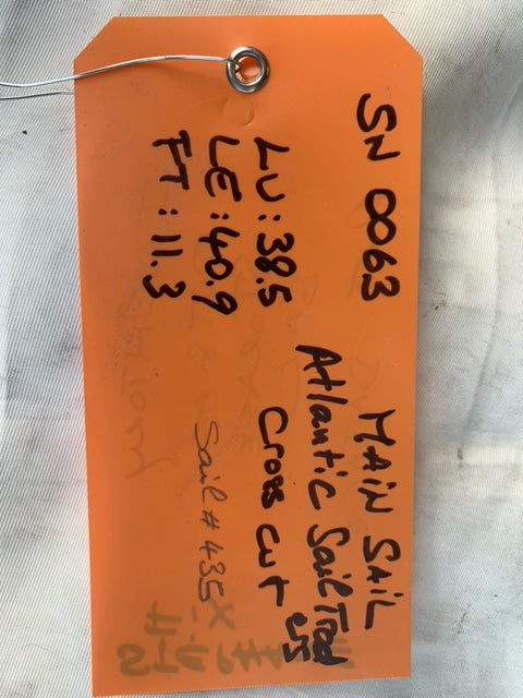 Main - Atlantic Sail Traders - $100.00 - (Sku=0063, LU=38.5', LE=40.9', FT=11.3', LP=')