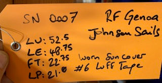 RF Genoa - Johnson Sails - $750.00 - (Sku=0007, LU=52.5', LE=48.75', FT=22.75', LP=21.0')