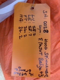 Spinnaker - Hood - $1,200.00 - (Sku=0028, LU=58.7', LE=58.7', FT=34.2', LP=34.2')