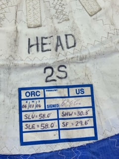 Spinnaker - North Sails - $2,200.00 - (Sku=0030, LU=57.8', LE=57.78', FT=29.5', LP=30.25')