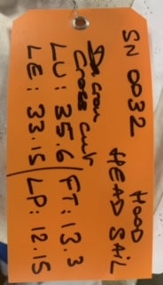 Jib - Hood - $450.00 - (Sku=0032, LU=35.6', LE=33.15', FT=13.3', LP=12.15')