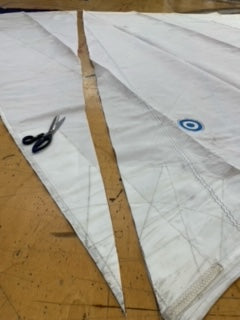 Storm Sail - Neil Pryde - $100.00 - (Sku=0037, LU=37.5', LE=34.0', FT=13.4', LP=')