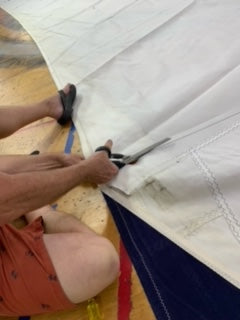 Storm Sail - Neil Pryde - $100.00 - (Sku=0037, LU=37.5', LE=34.0', FT=13.4', LP=')