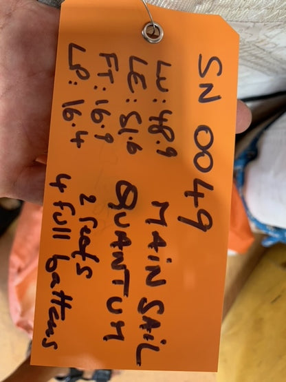 Main - Quantum Sails - $100.00 - (Sku=0049, LU=48.9', LE=51.6', FT=16.9', LP=16.4')