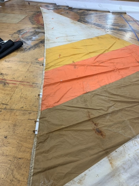 Jib - Johnson Sails - $350.00 - (Sku=0054, LU=25.35', LE=25.7', FT=12.3', LP=11.75')