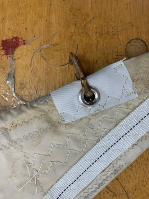 Jib - Johnson Sails - $350.00 - (Sku=0054, LU=25.35', LE=25.7', FT=12.3', LP=11.75')