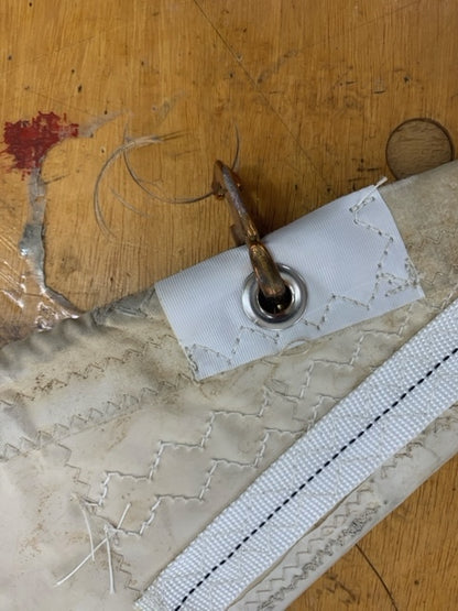 Jib - Johnson Sails - $350.00 - (Sku=0054, LU=25.35', LE=25.7', FT=12.3', LP=11.75')