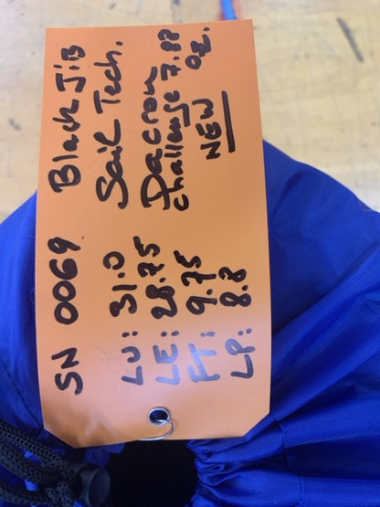 Jib - Sail Technologies - $100.00 - (Sku=0069, LU=31.0', LE=28.75', FT=9.75', LP=8.8')